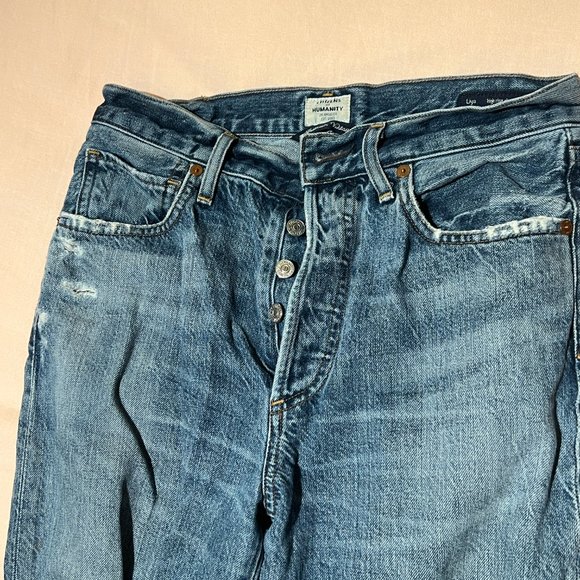 Citizens of Humanity Liya Light Wash High Rise Distressed Denim Jeans - Picture 5 of 7